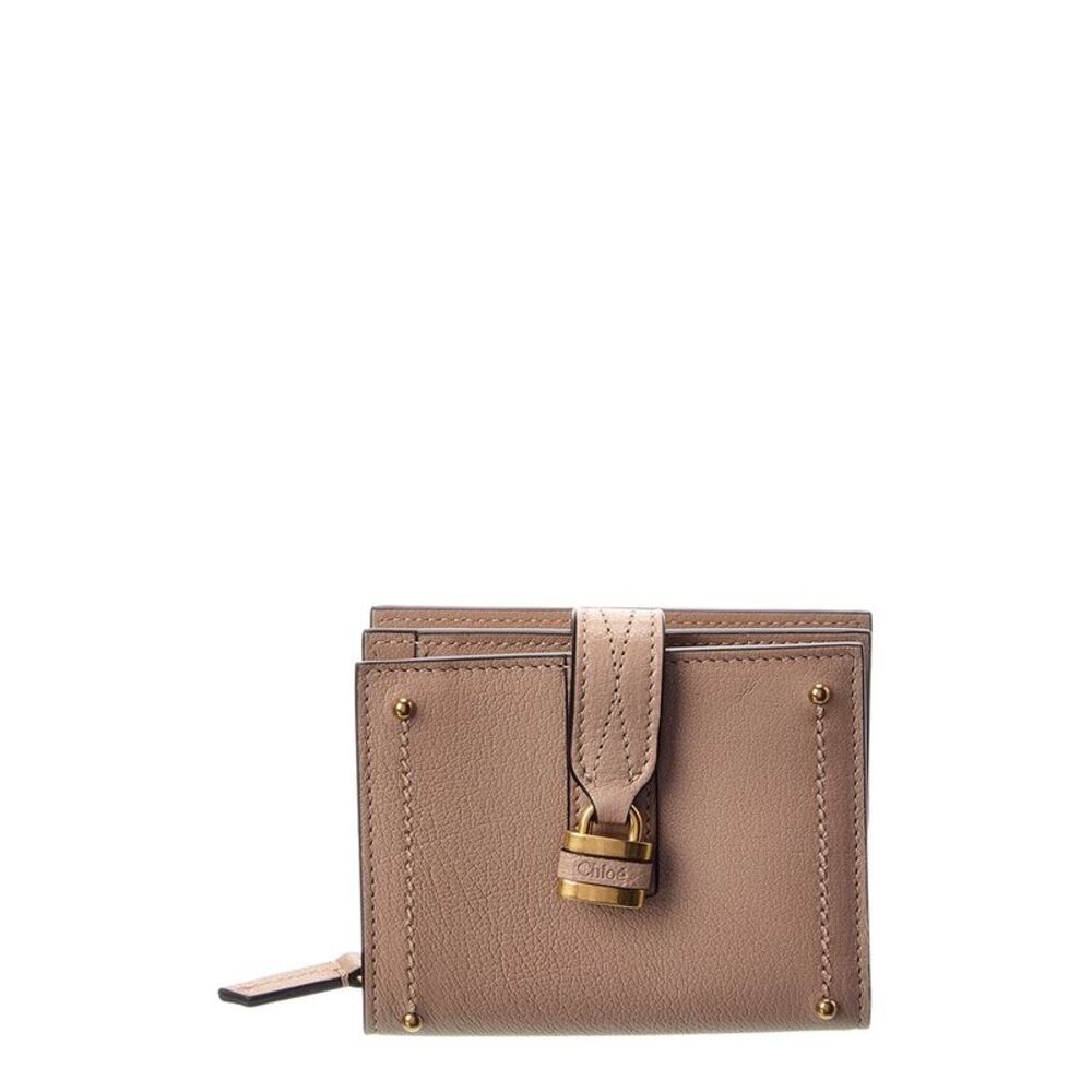 Chloé Paddington Square Leather Card Case, Pink